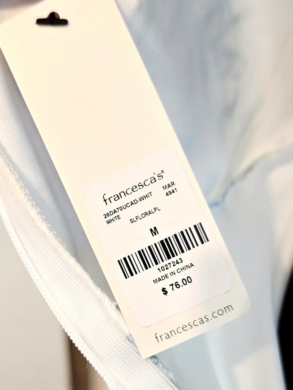 Francesca’s Audrey Parks Blue Floral Pleated Midi Dress Cottagecore Coquette - Picture 8 of 10